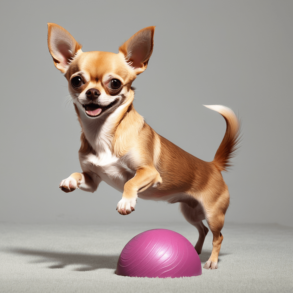  Chihuahua engaging in play with a toy