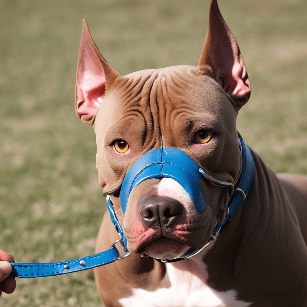 Comfortable Pitbull muzzle for long walks