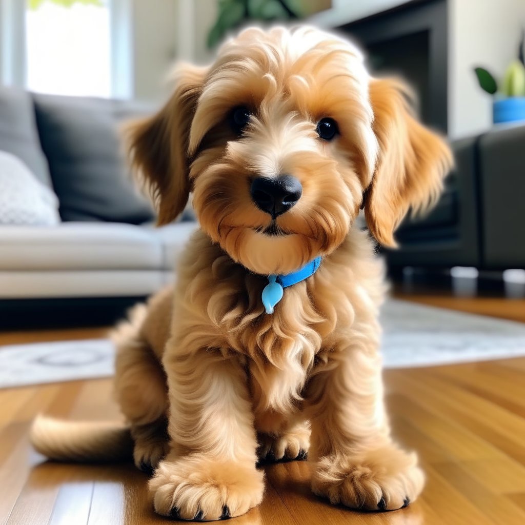 Goldendoodle Puppy Learning Tricks